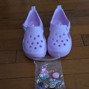 Kids Light Purple Clogs with Charms